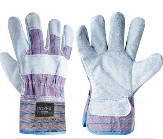 Split Leather Blue Rigger Glove