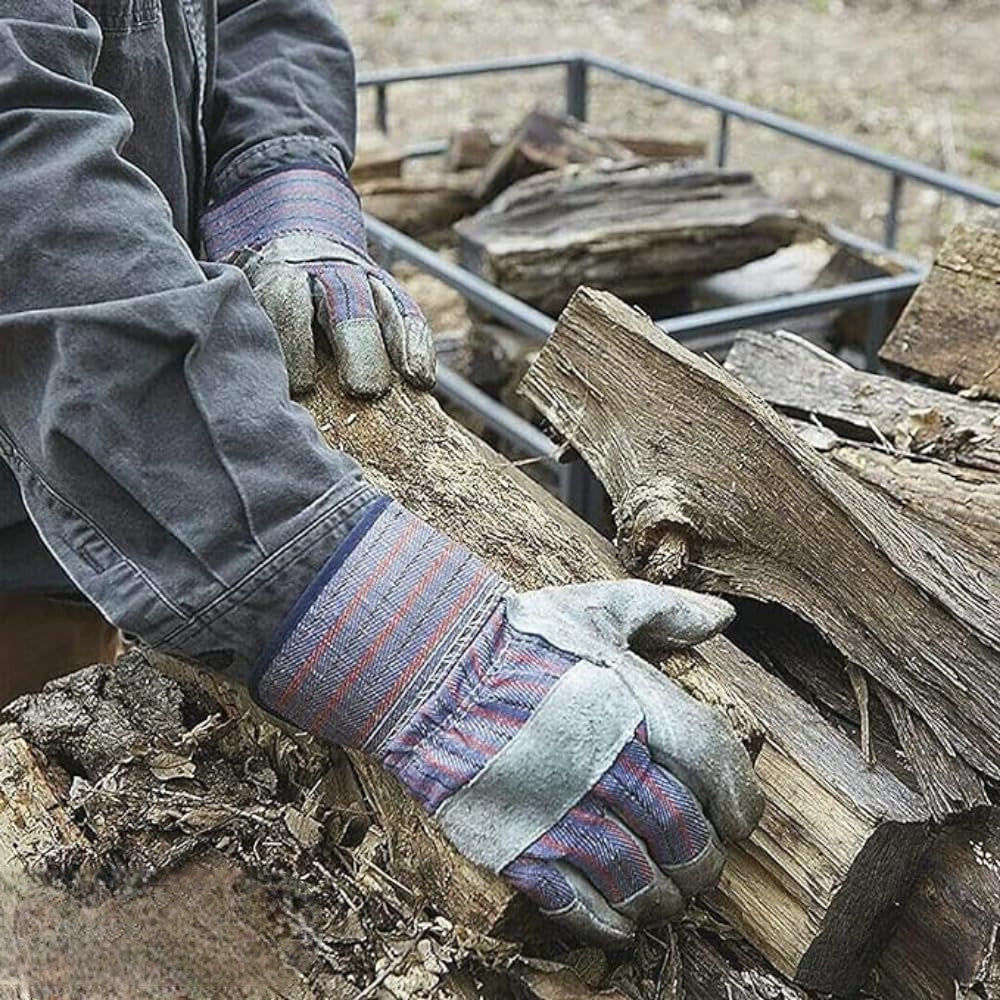 Split Leather Blue Rigger Glove