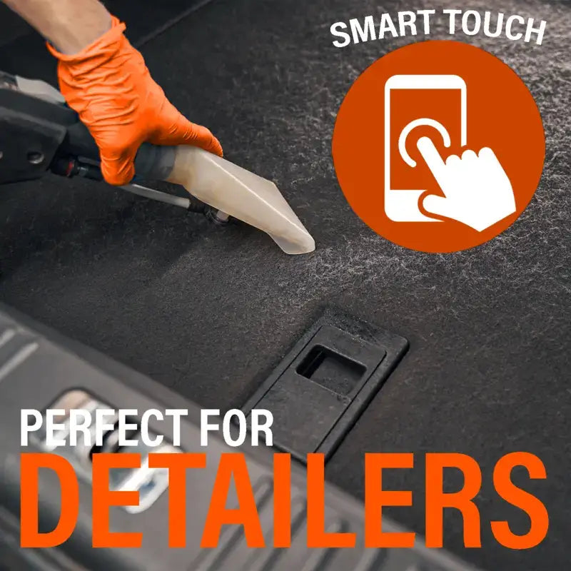 Black/Orange Diamond Texture Nitrile Glove detailing use