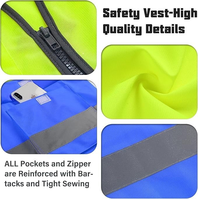 Hi-Viz Executive Waistcoat Zip Vest