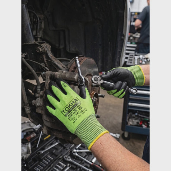 603GRB-F Cut Level 5 PU Coated Work Gloves — product video