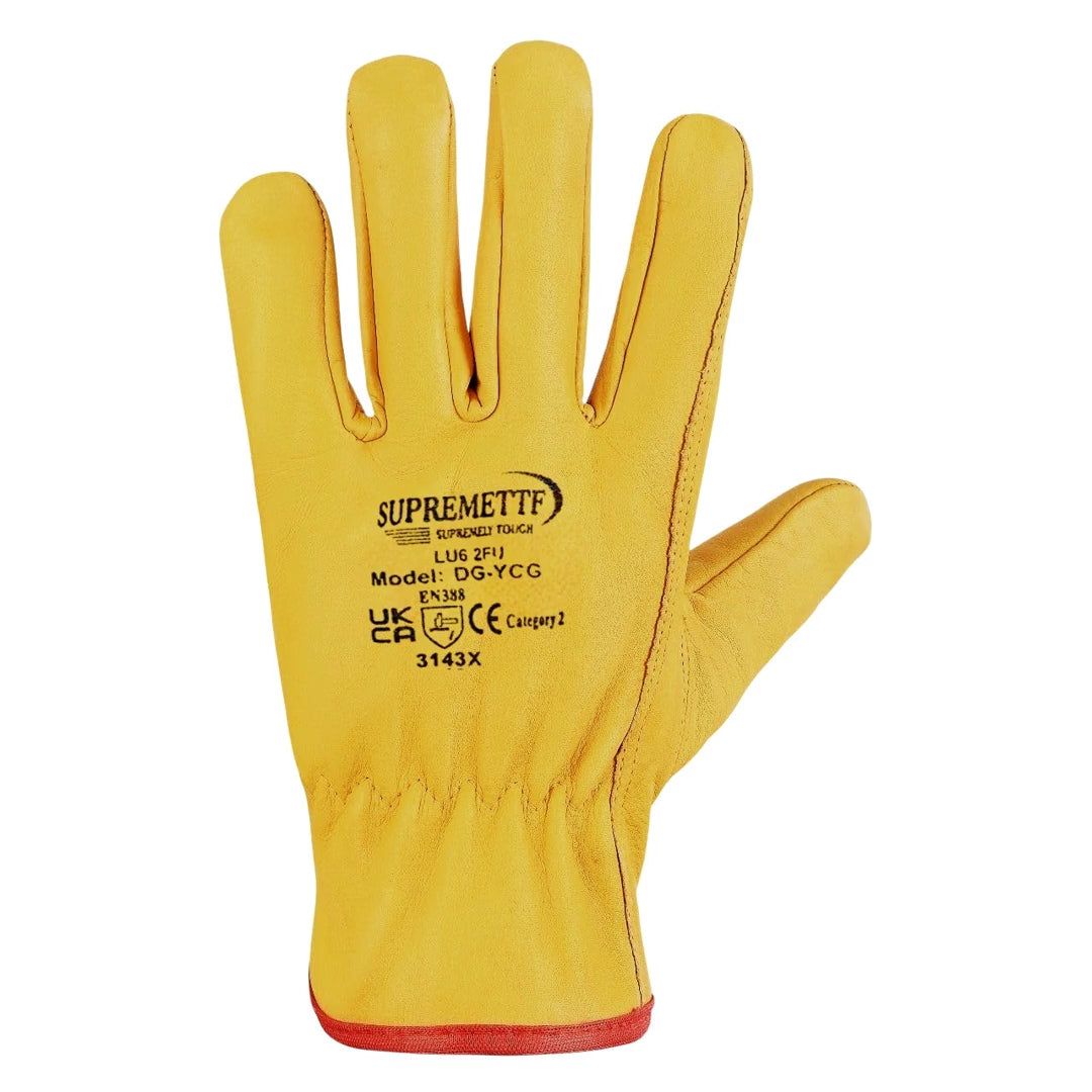 Yellow Cow Leather Driver Gloves — product video