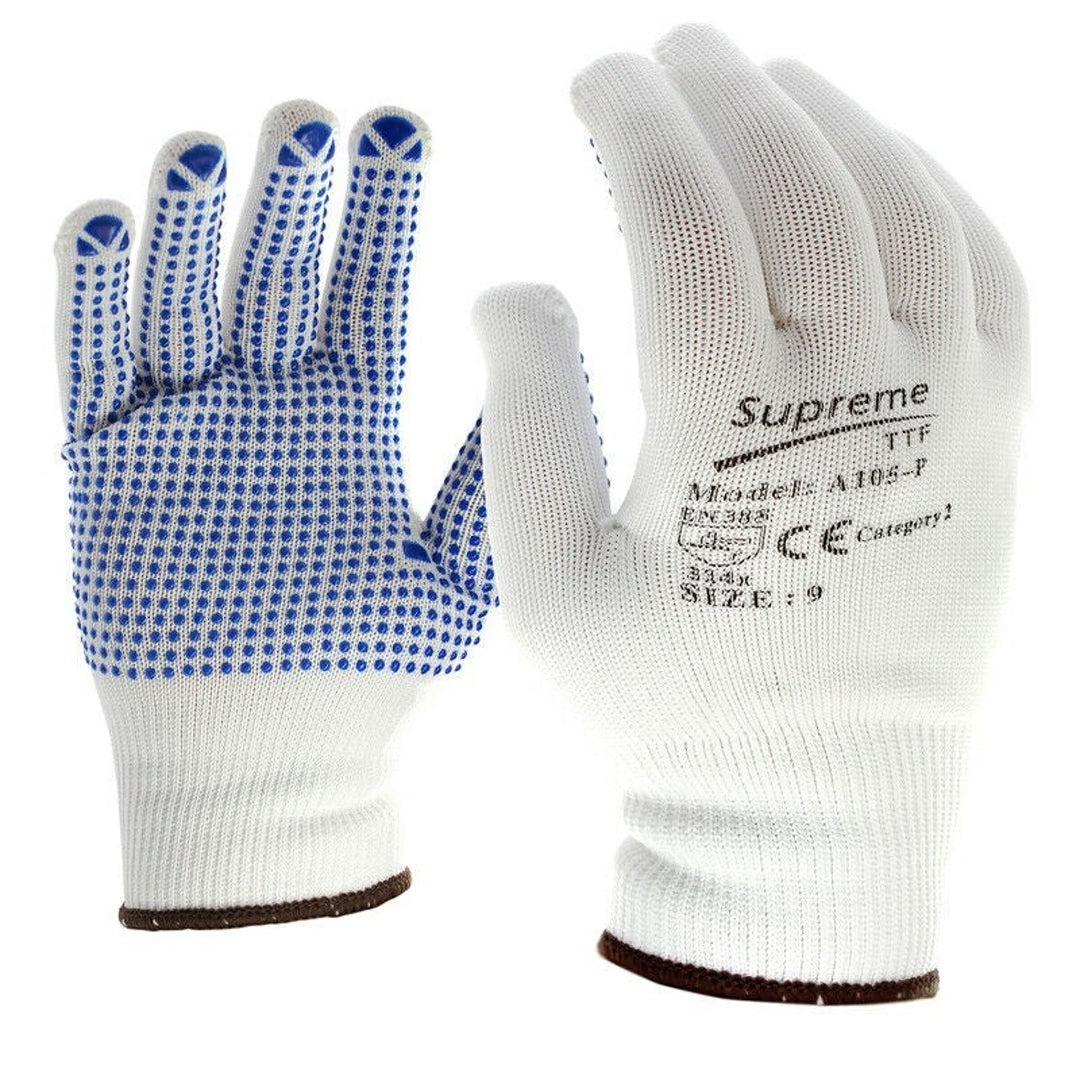 PVC Dotted Palm White Work Gloves — product video