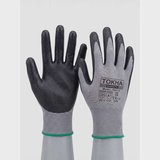 Foam Coated Level 1 Cut Proof Work Gloves — product video