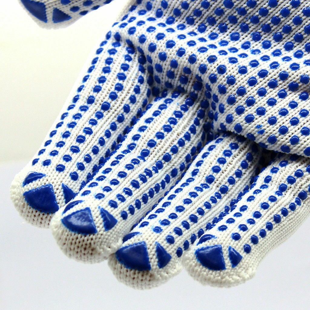 PVC Dotted Palm White Work Glove