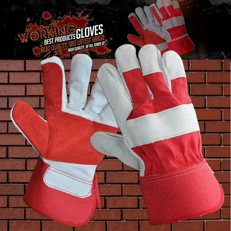 Split Leather Red Rigger Glove
