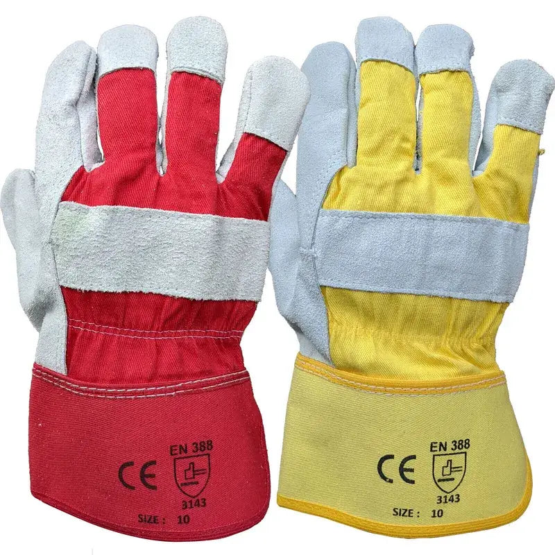 Cow Grain Yellow Leather Rigger Glove