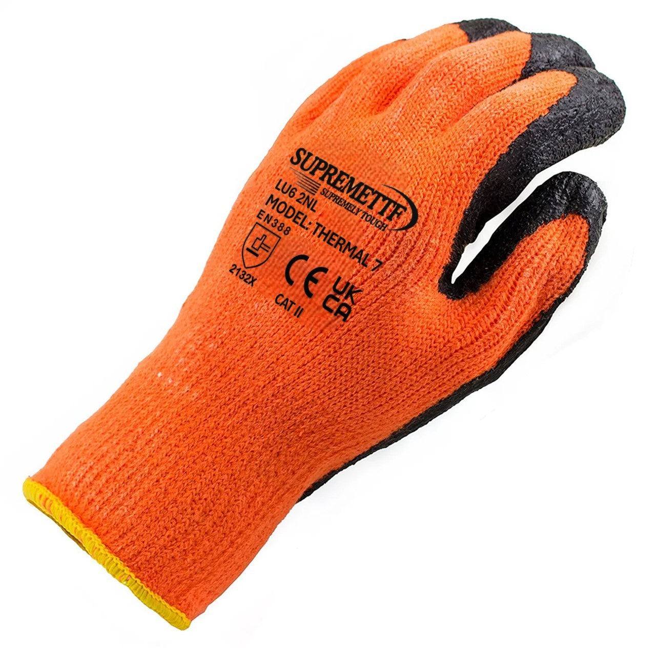 7-Gauge Fleece-Lined Latex Coated Winter Work Gloves