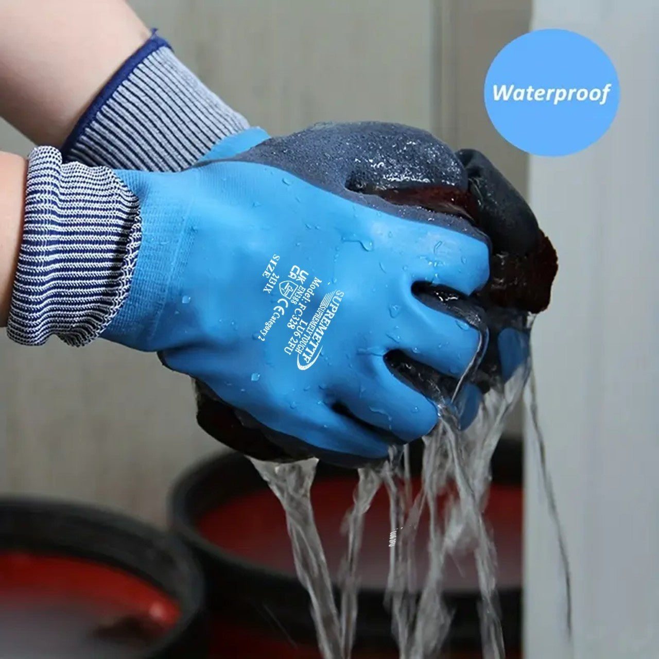 Waterproof Latex-Coated Work Glove
