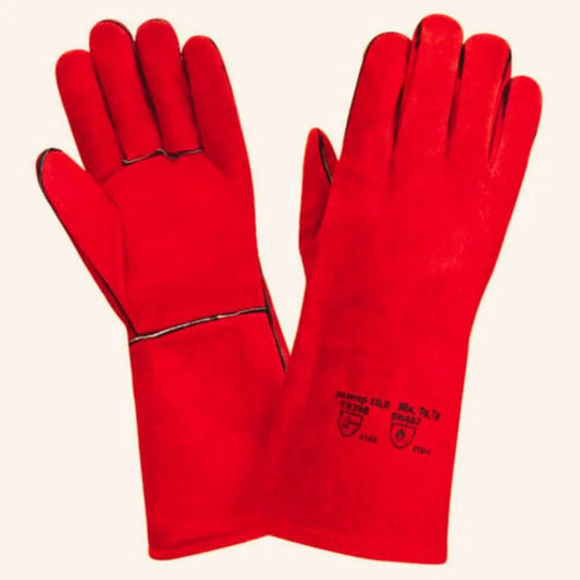 Welding Glove Red Leather