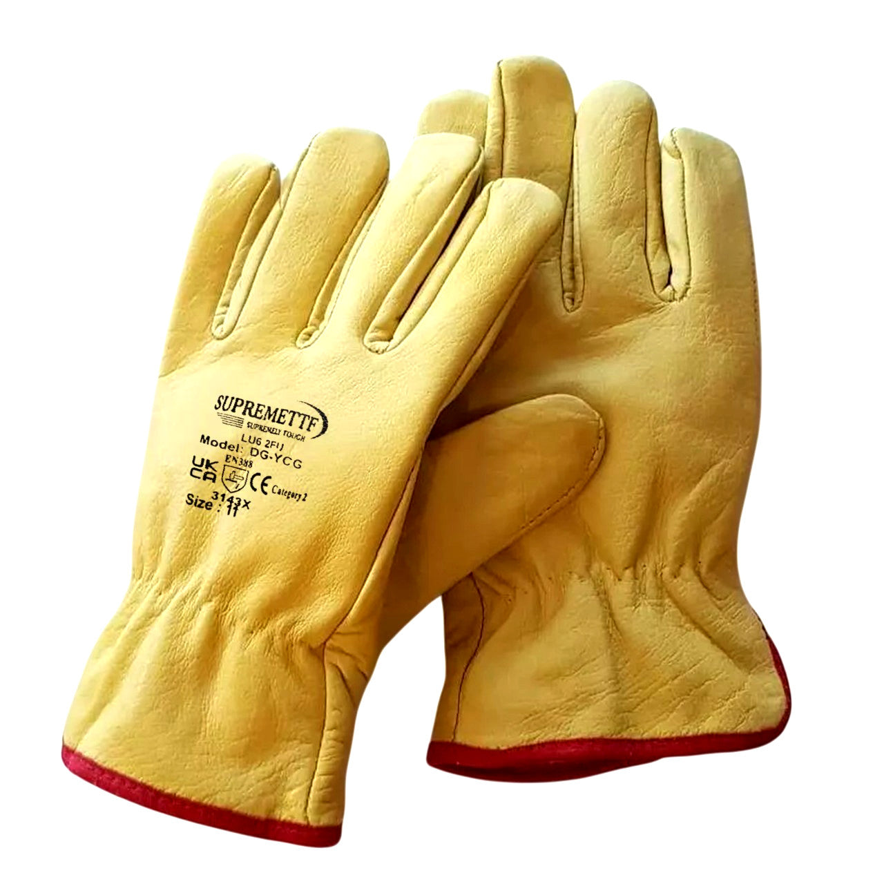 Yellow Driver Glove Fleece Lined